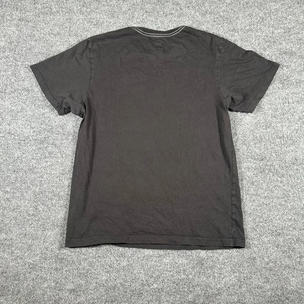 Adidas T-Shirt Mens Size M Black Trefoil Graphic Short Sleeve Cotton Sportswear